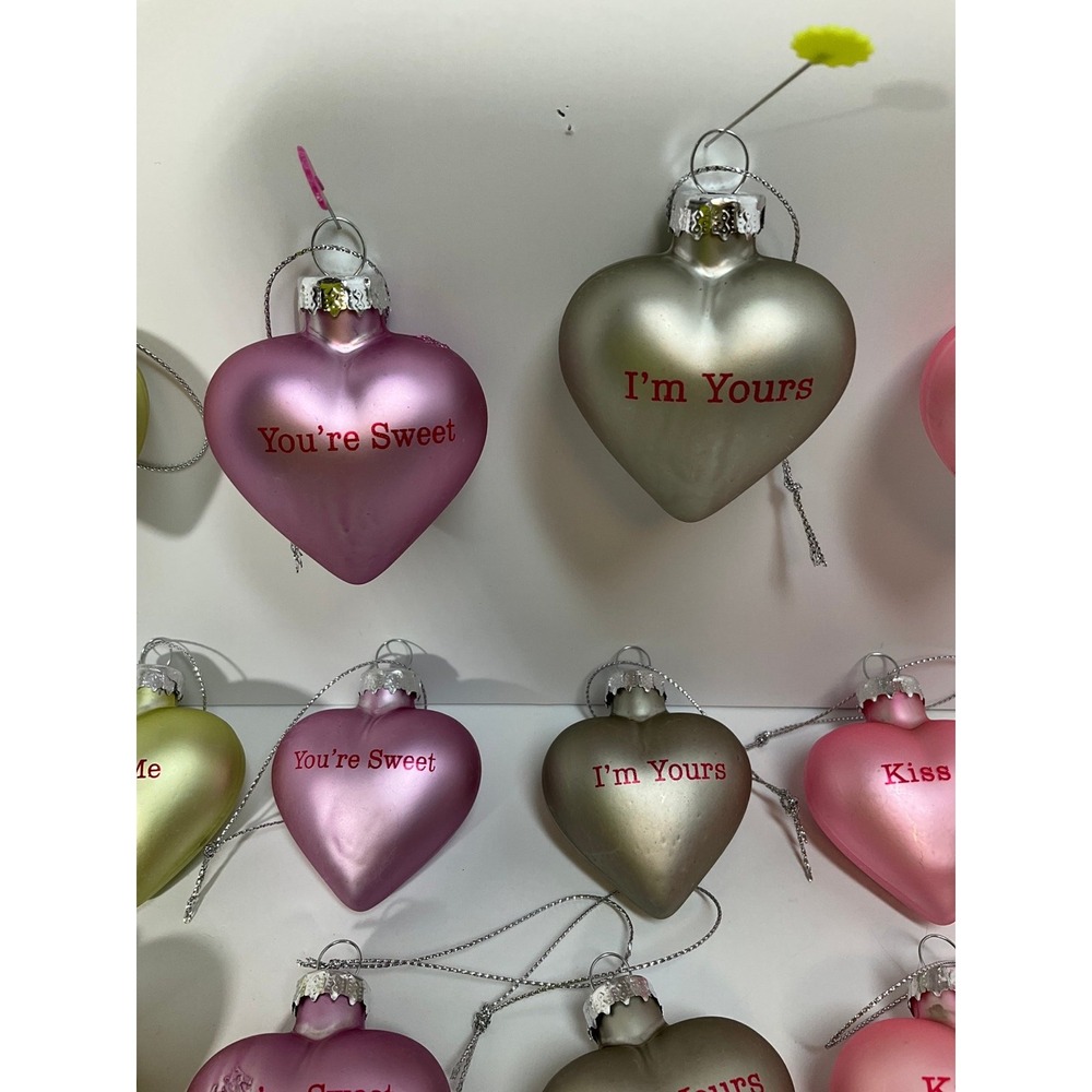 Heart Ornaments, Blown glass by Lillian Vernon - Picture 3 of 12
